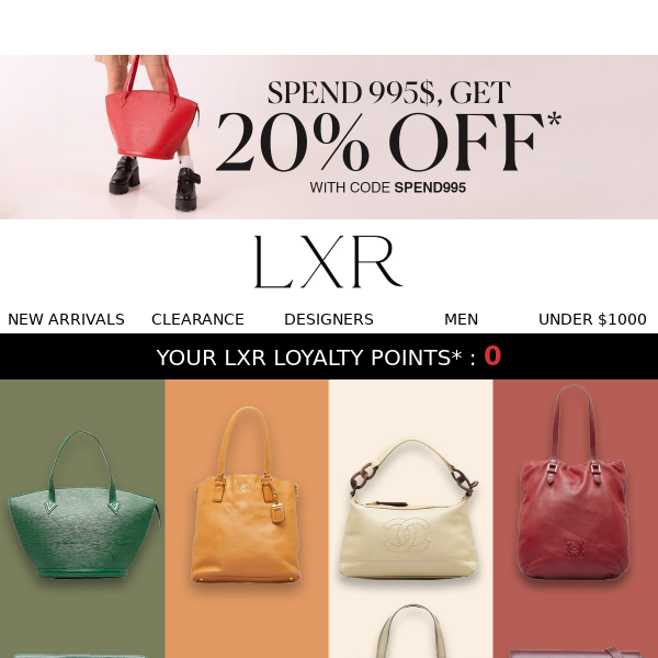 Fresh Markdowns and Bargain Louis Vuitton Bags at LXR & Co. Sample