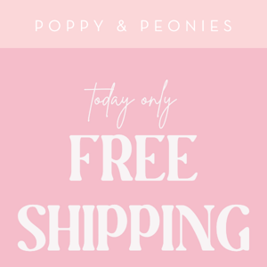 FREE SHIPPING! Today Only