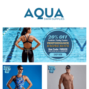 🔊  20% OFF Funkita & Funky Trunks Racing Suits 😋🏃