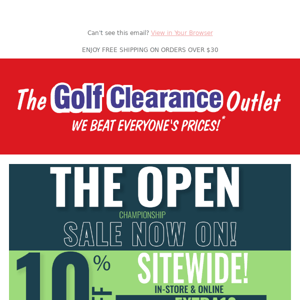 Further 10% Off All Golf Clubs ⛳