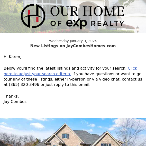 New Property Listings on JayCombesHomes.com