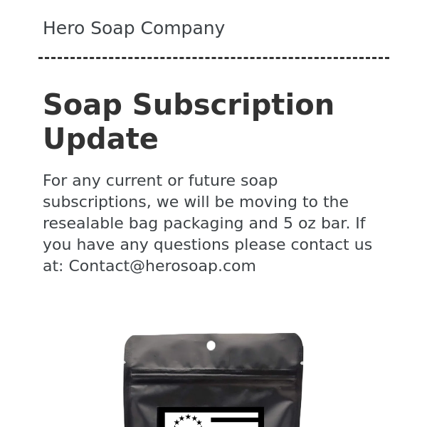 Soap Subscription Update