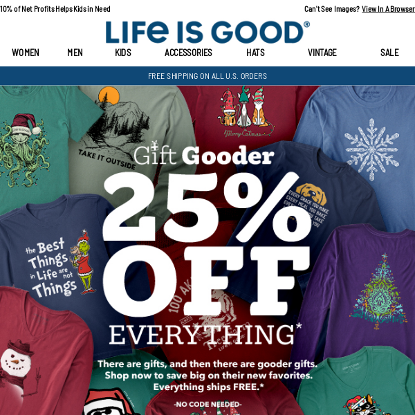 Gift Gooder, Spend Lesser: 25% Off