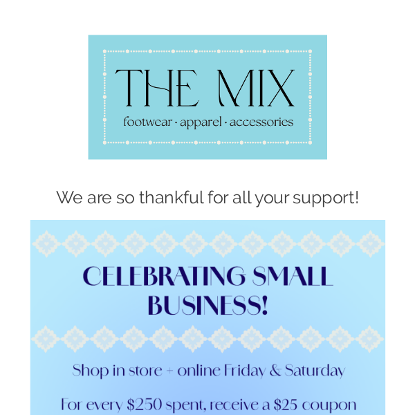 JOIN US FOR BLACK FRIDAY & SMALL BUSINESS SATURDAY!