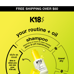 K18 oil + your routine = ✨