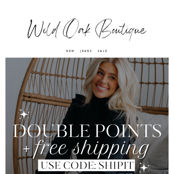 DOUBLE POINTS + FREE SHIPPING 😱