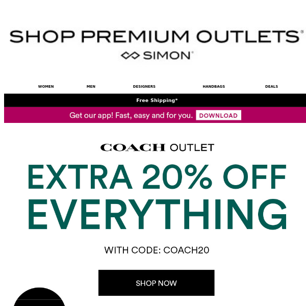 Coach Outlet  Shop Premium Outlets