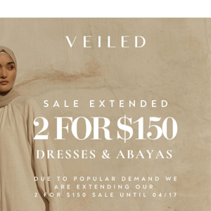 Sale Extended: 2 for $150