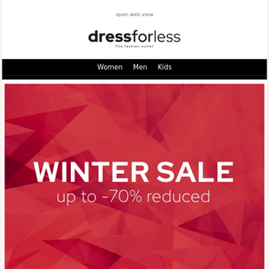 ❄️ WINTER SALE: Save up to -70% now ❄️