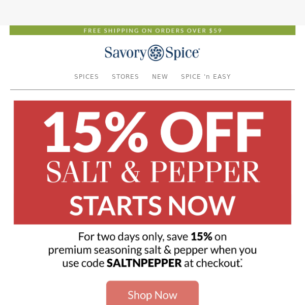 Salt & Pepper Sale Starts Now 🧂 You’ll Save 15% on Best-Sellers