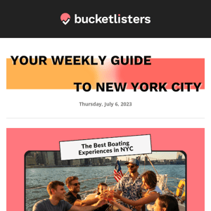 ⛵️ Best Boating in NYC, Hard Seltzer Festival, & More