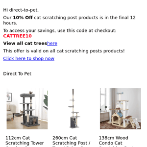 Clear the Way for Big Savings on Cat Trees!