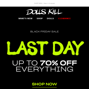 LAST DAY → Black Friday Up To 70% Off