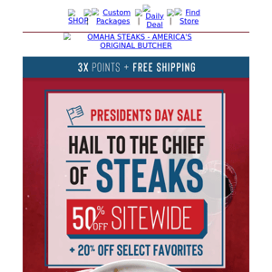 One Last Chance! President's Day Sale: 50% Off Sitewide + Extra 20% Off