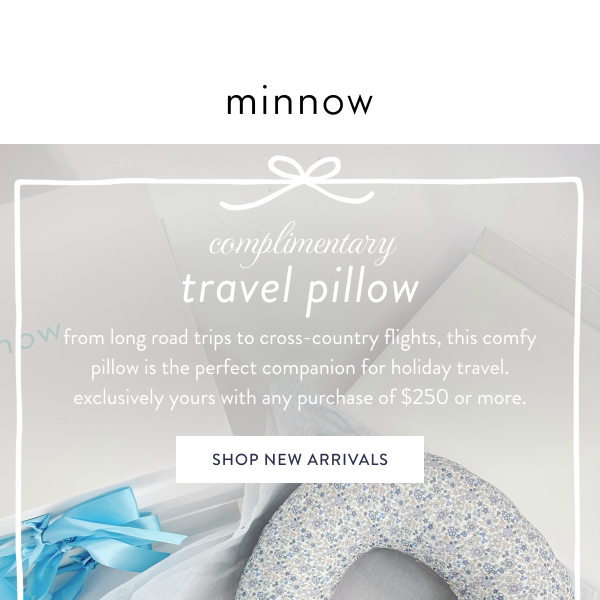 our gift to you: complimentary neck pillow