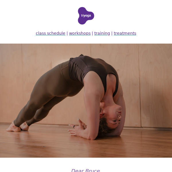 new workshops announced at triyoga Triyoga