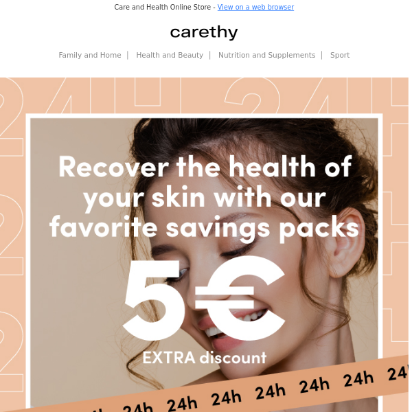 Pamper your skin again with €5 OFF EXTRA 🤩