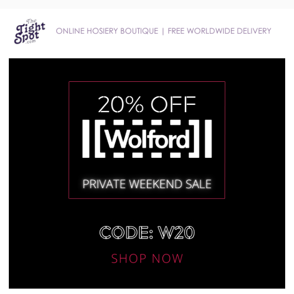 20% OFF Wolford ⚡ 24 Hours Only + Outlet!