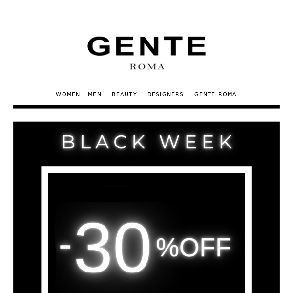 BLACK WEEK | Enjoy 30% Off