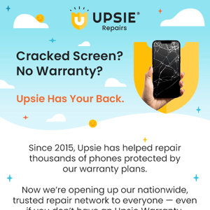 Have a cracked phone screen but no warranty?
