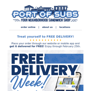 Treat yourself to FREE DELIVERY!