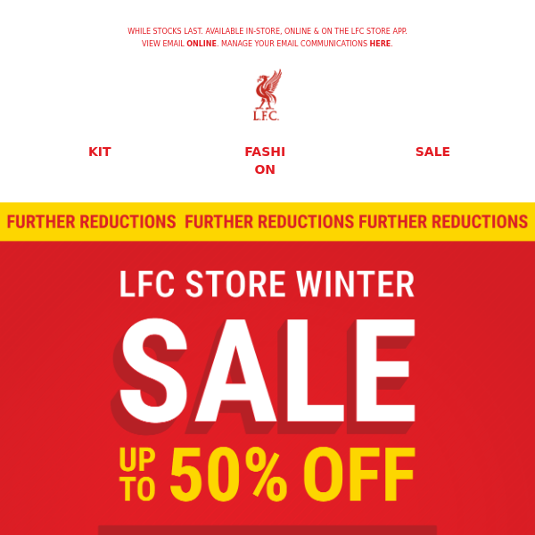 Save up to 50% on Nike & LFC Label in the Winter Sale