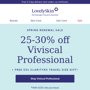Spring is in full bloom with 25-30% off Viviscal Professional Hair Growth Supplements