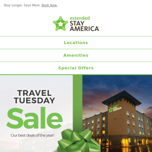 Travel Tuesday Sale - Save up to 60%!