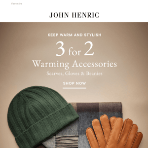 3 for 2 on warming accessories 🍂