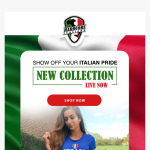 Express your Italian pride in our new collection