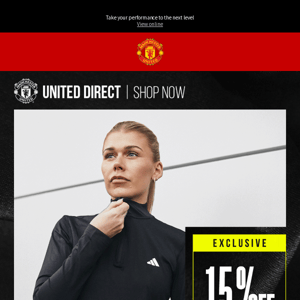 15% off all adidas performance apparel