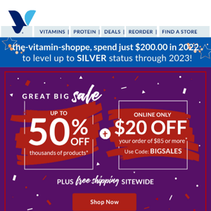The Vitamin Shoppe: 1000s of products up to 50% off!