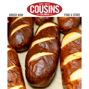 Get 10 bonus points when you order Pretzel Bread! 🥨