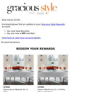 Your Gracious Style Rewards Statement