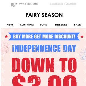 Independence Sale, Down To $3.99!