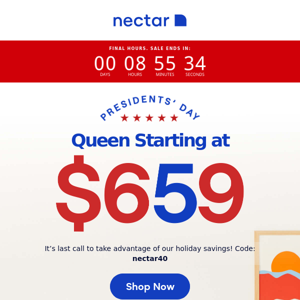 Oops? Miss this price drop? $659 Queen-Size 🔴⚪🔵