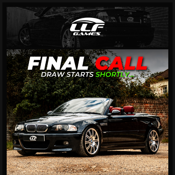 BMW M3 LIVE DRAW IN 2HR 59MINS 🏁 Crazy Odds to WIN this E46 M3 or £15,000 at 10pm for Just 39p!