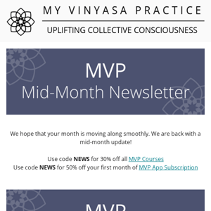 My Vinyasa Practice | January Mid-Month Newsletter
