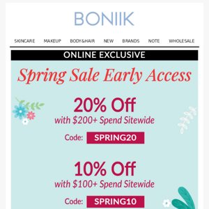 ONLINE EARLY ACCESS🌸Spring Sale is here!