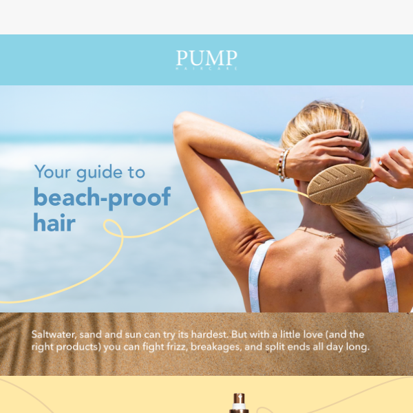 Here's your guide to peachy beach hair, PUMP Haircare
