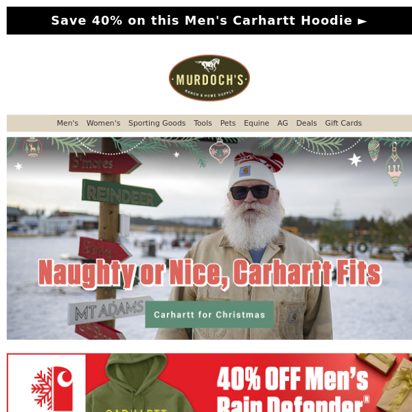 Oh, Joy! 40% Off Men's Carhartt Rain Defender® Hoodies