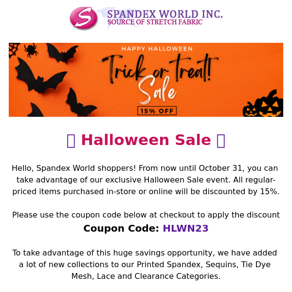 Halloween Sale 15% OFF 😱