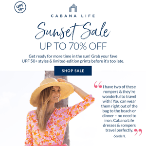 Sunset Sale: Up To 70% Off ☀️