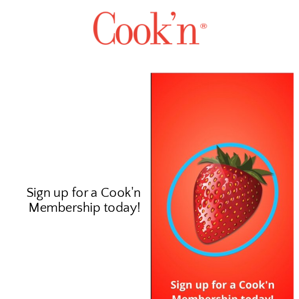 Sign Up for a Cook'n Membership Plan to Use Cook'n Ad Free!