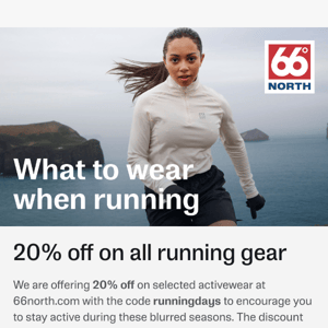 What to wear when running | 20% off