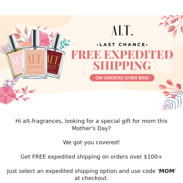 FREE Express Shipping for Mother's Day