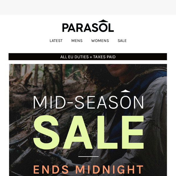 Ends Midnight - Extra 20% Off Mid-Season Sale...