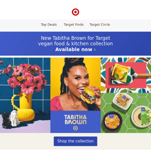 New Tabitha Brown for Target vegan food & kitchen collection.