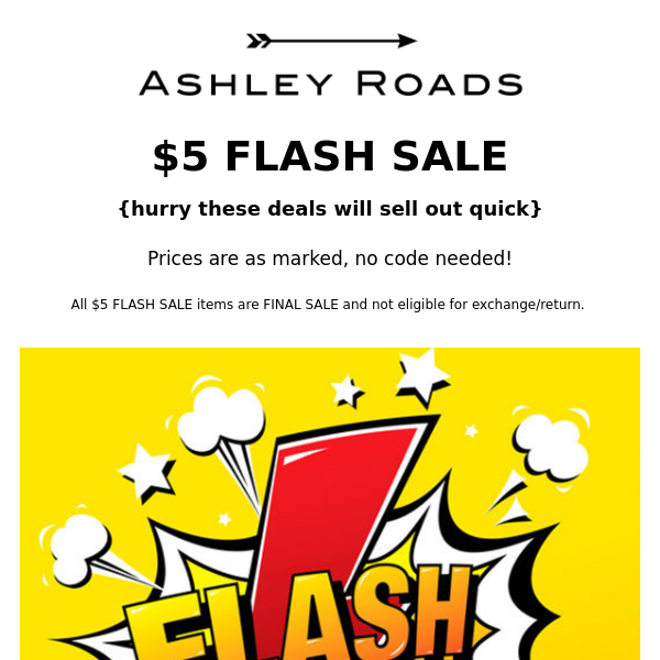 $5 FLASH SALE 🔥 These will go fast!