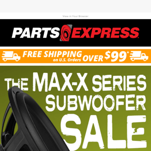 SAVE 20% NOW on the MAX-X Series Subwoofers from Dayton Audio